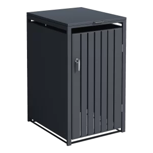 Anthracite Single Wheelie Bin Cover – Galvanised Steel