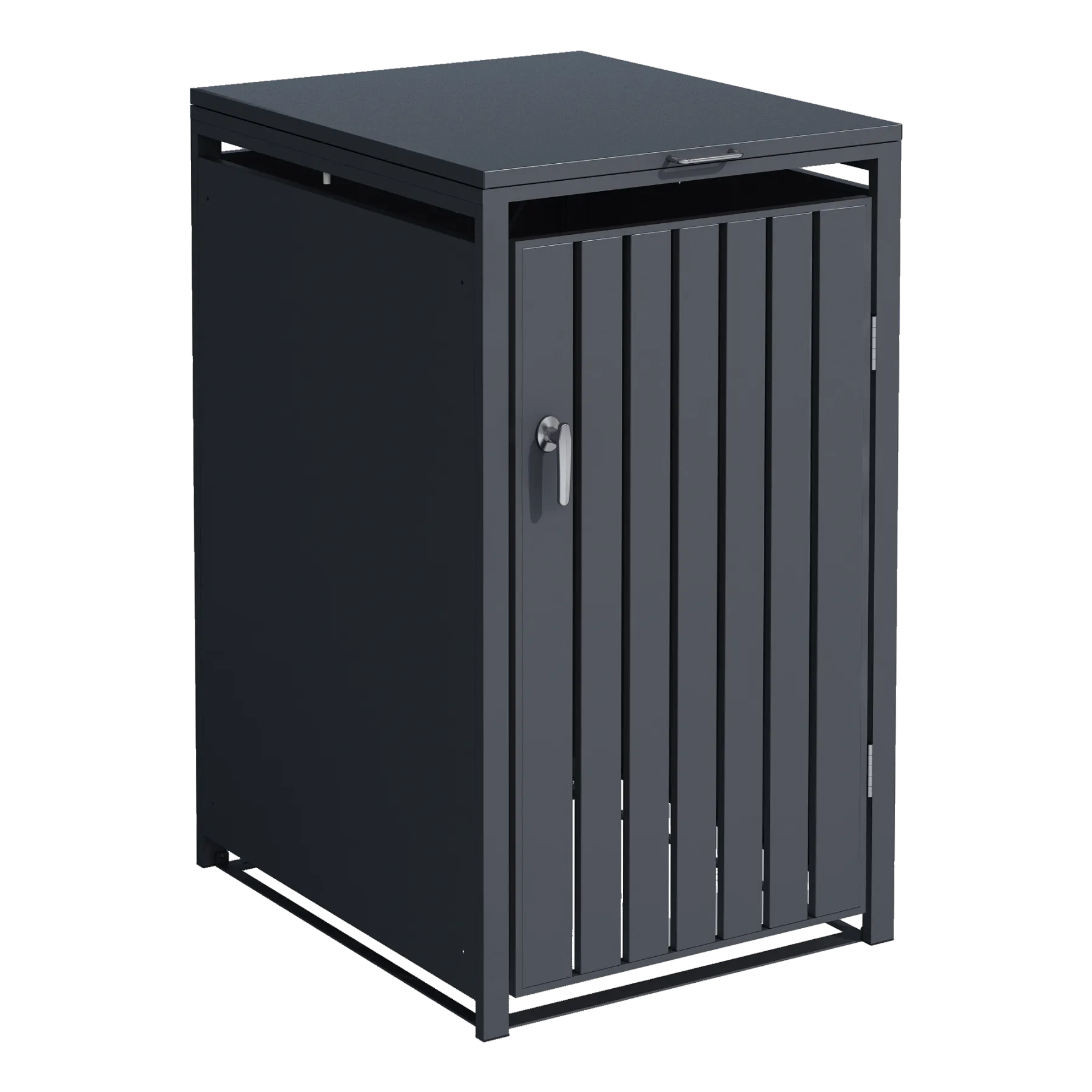 Anthracite Single Wheelie Bin Cover – Galvanised Steel