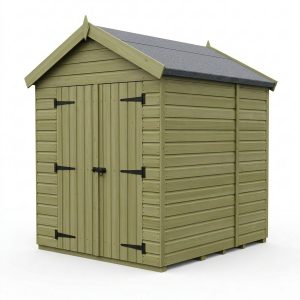 7 x 6 Apex Shed (Double Door, No Windows)